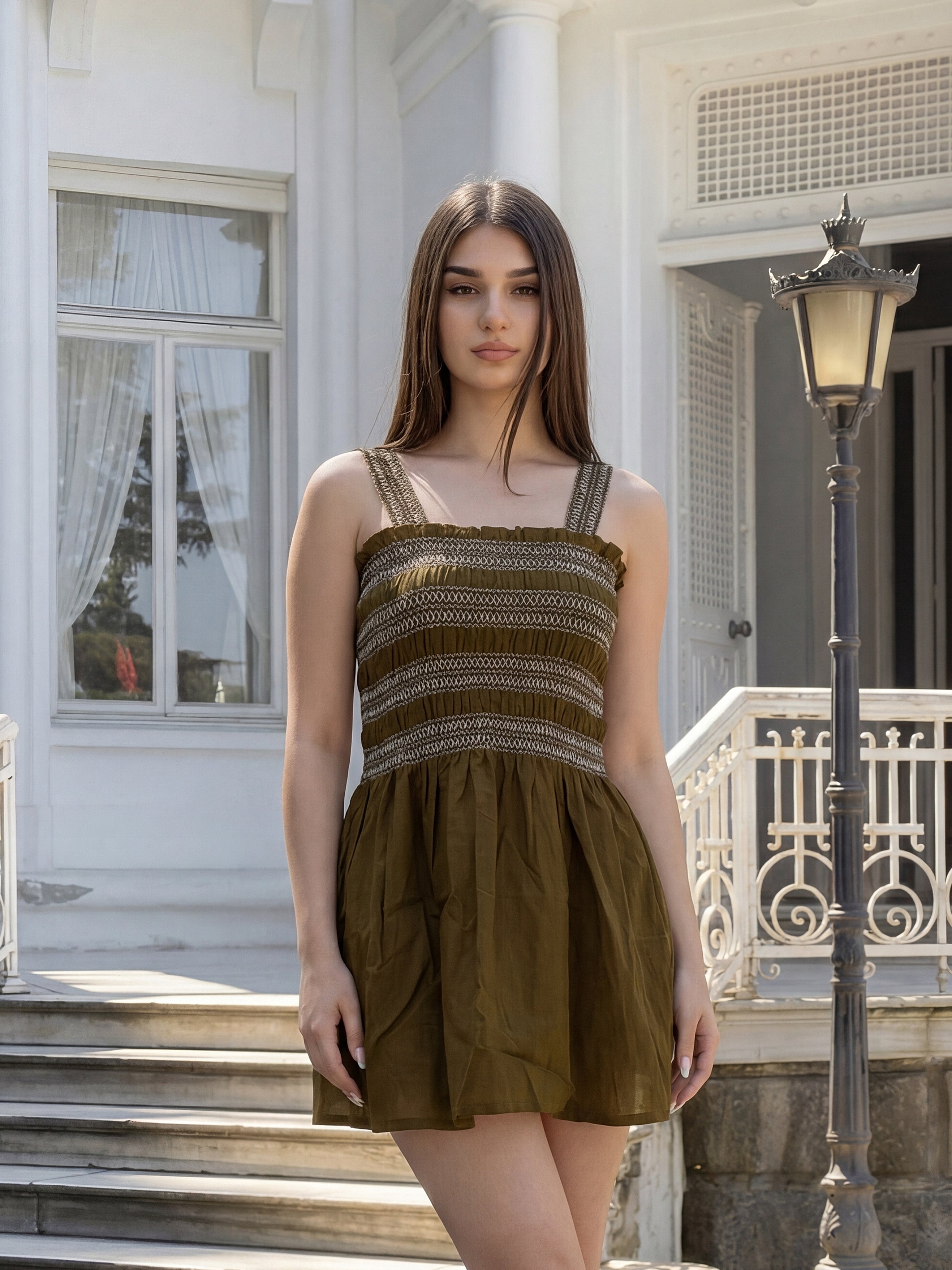 Twins Lady Crepe A-Line Mini Dress