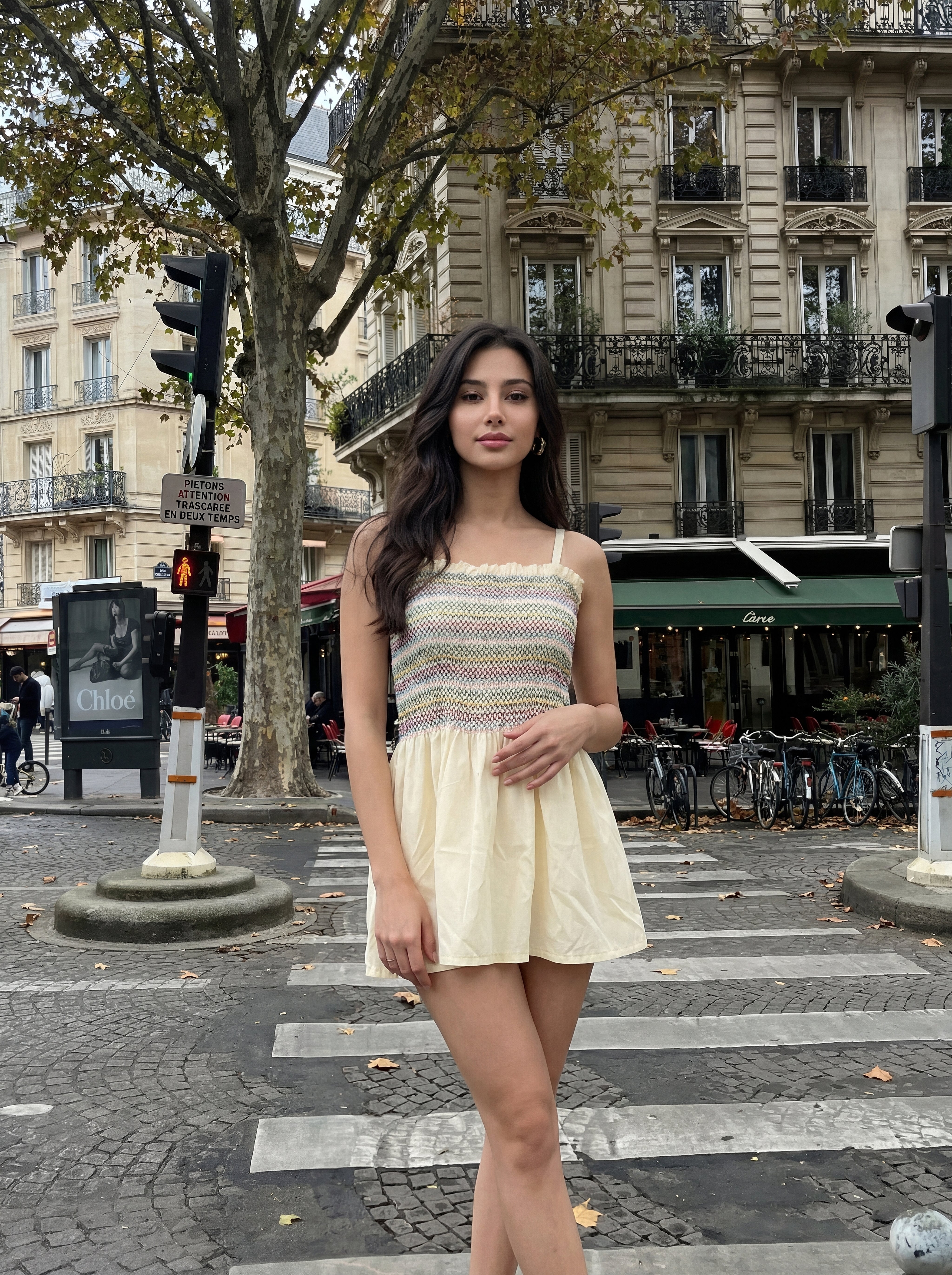 Cream Soft Rayon Slub Mini Dress