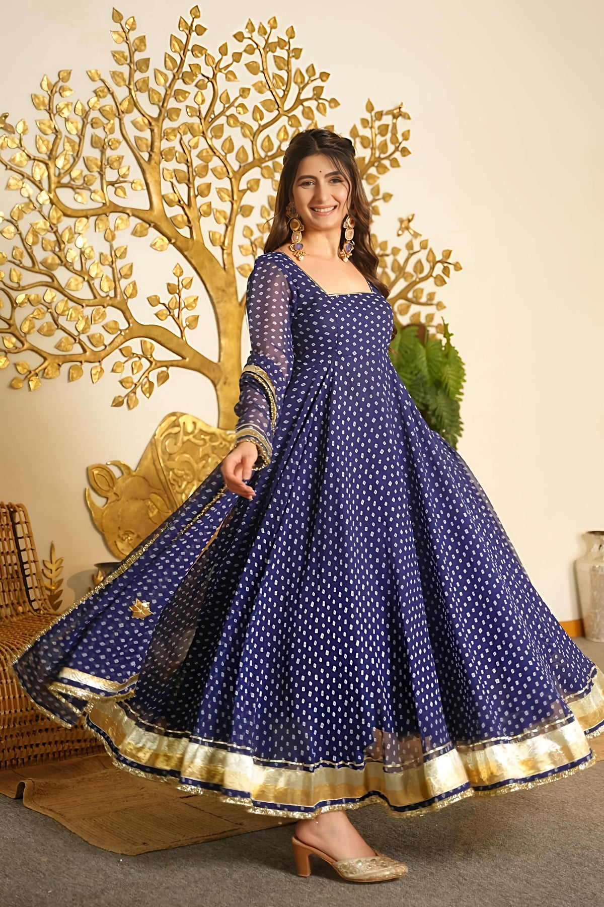 Geet Bandhej Suit Set
