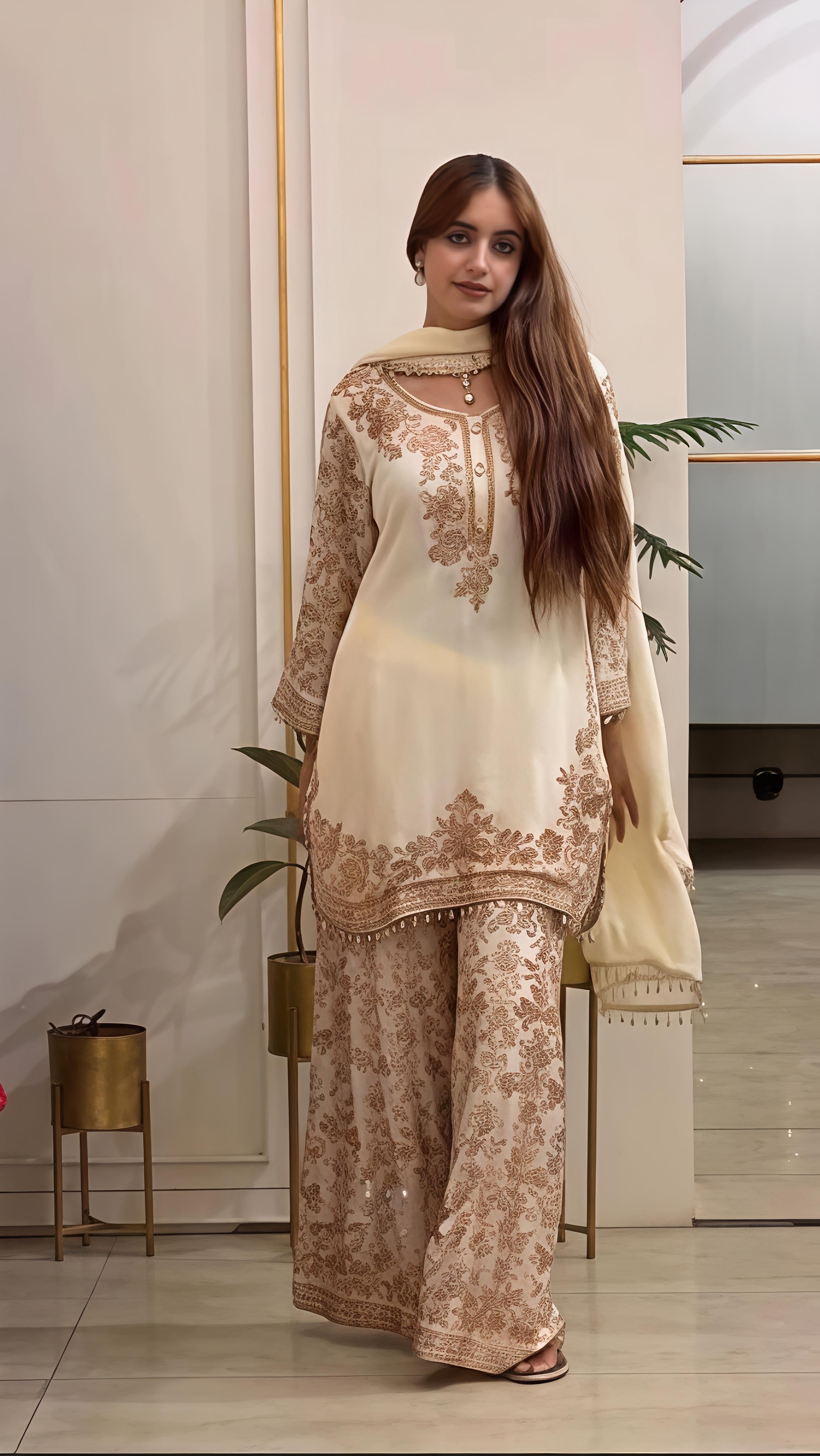 Geeta Embroidery Palazzo Set