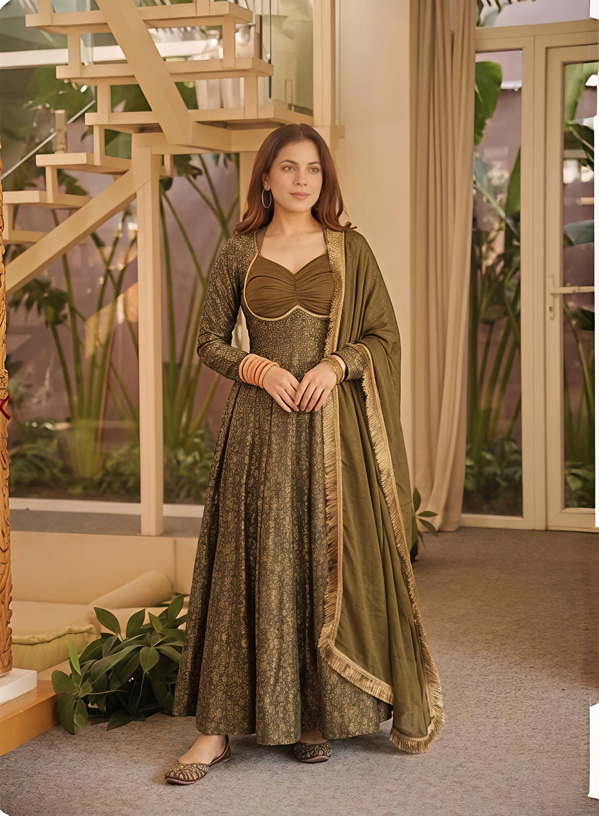Aurelia Designer Brocade Anarkali Set