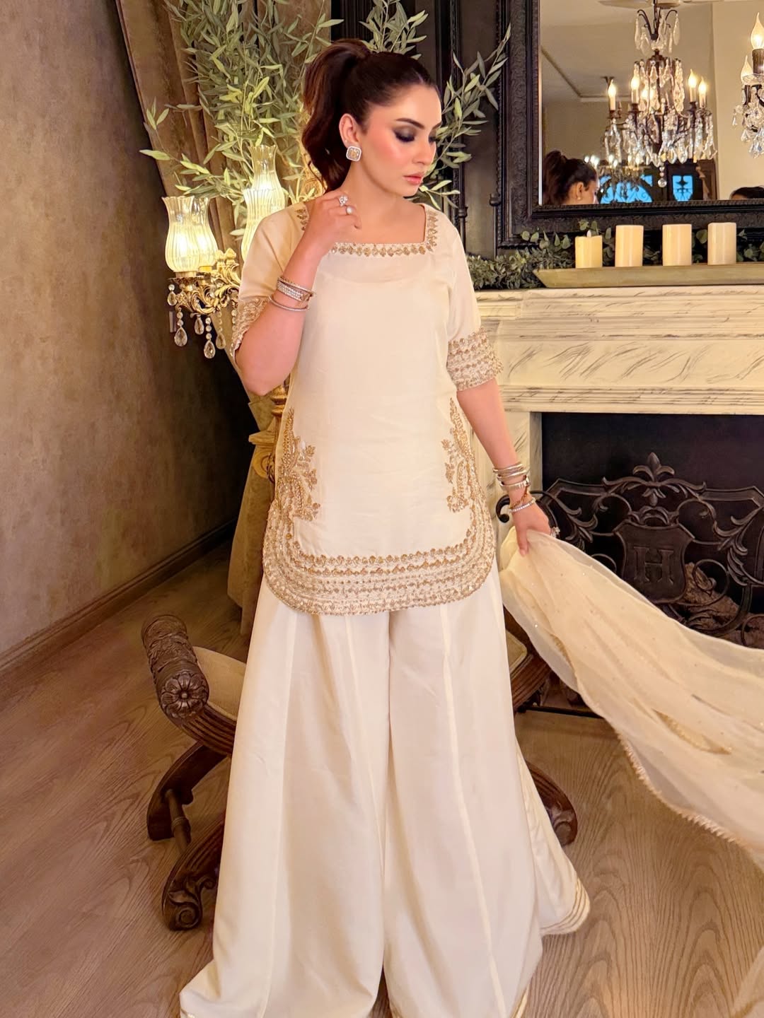 Off-White Festive Sharara Suit