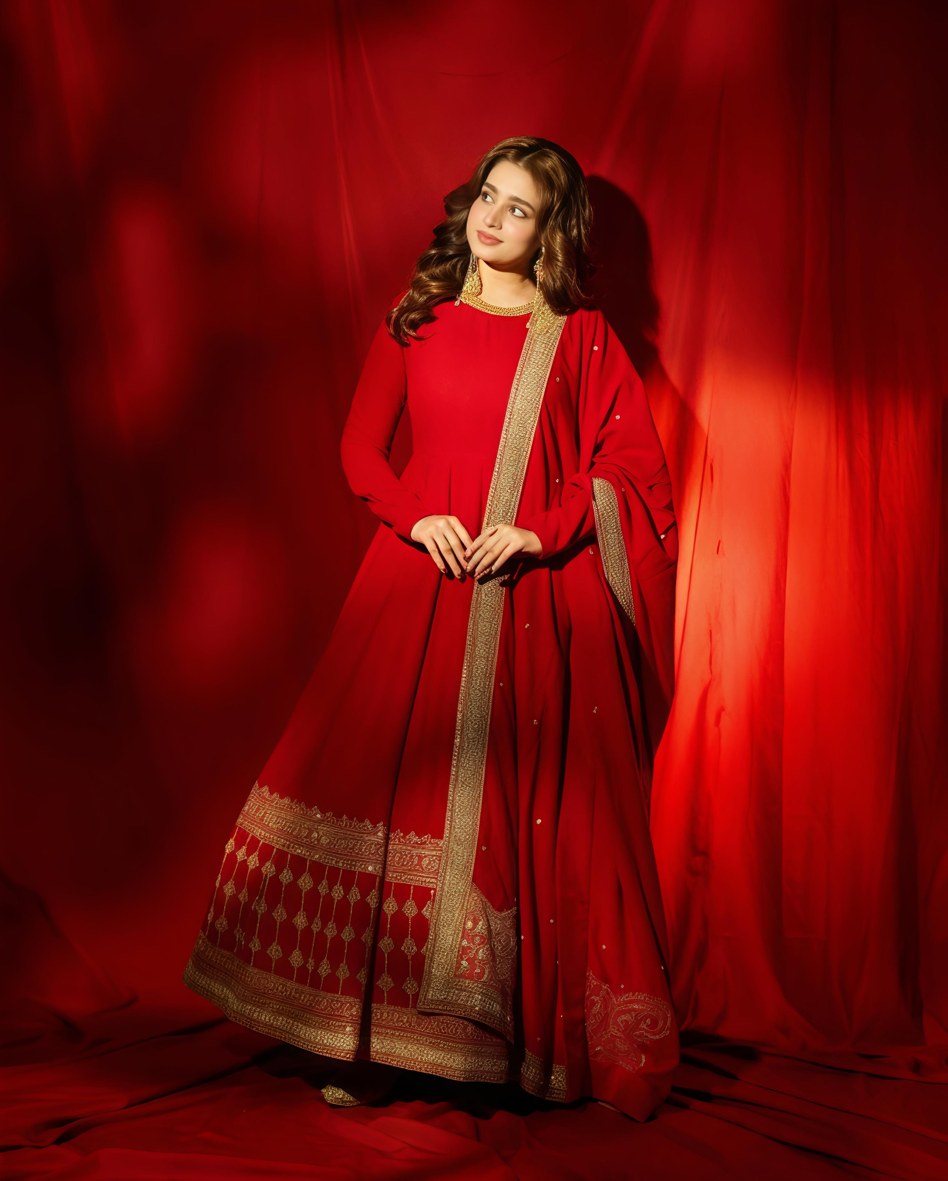 Vichitra Silk Sequins Gown Set