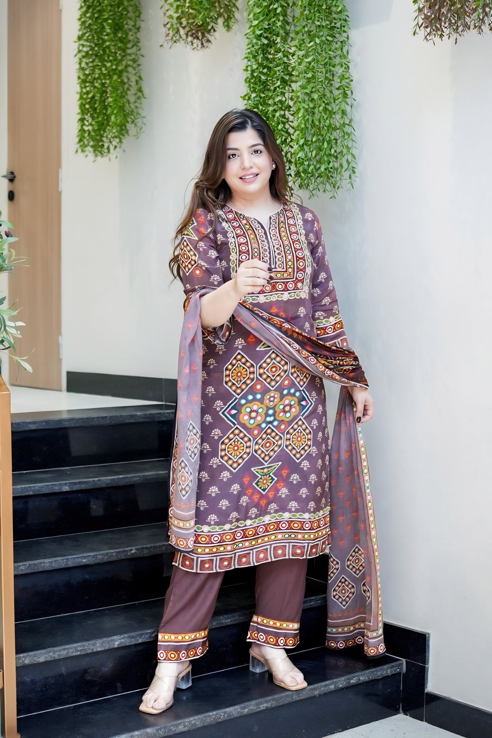 Designer Pure Burbary Silk Kurta Set