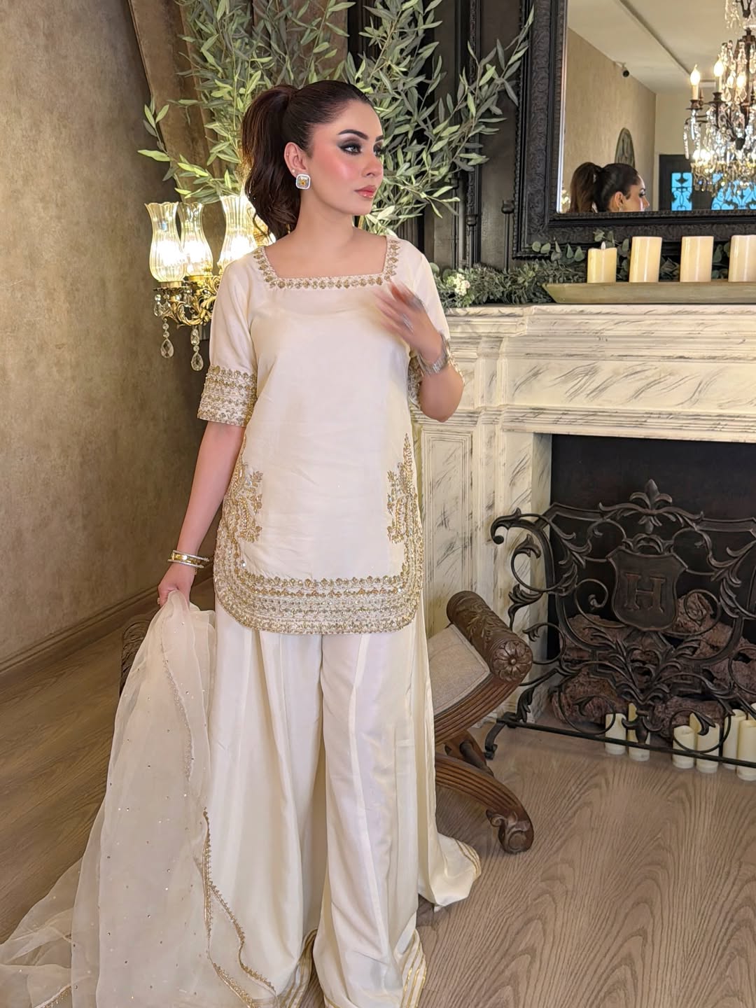 Off-White Festive Sharara Suit