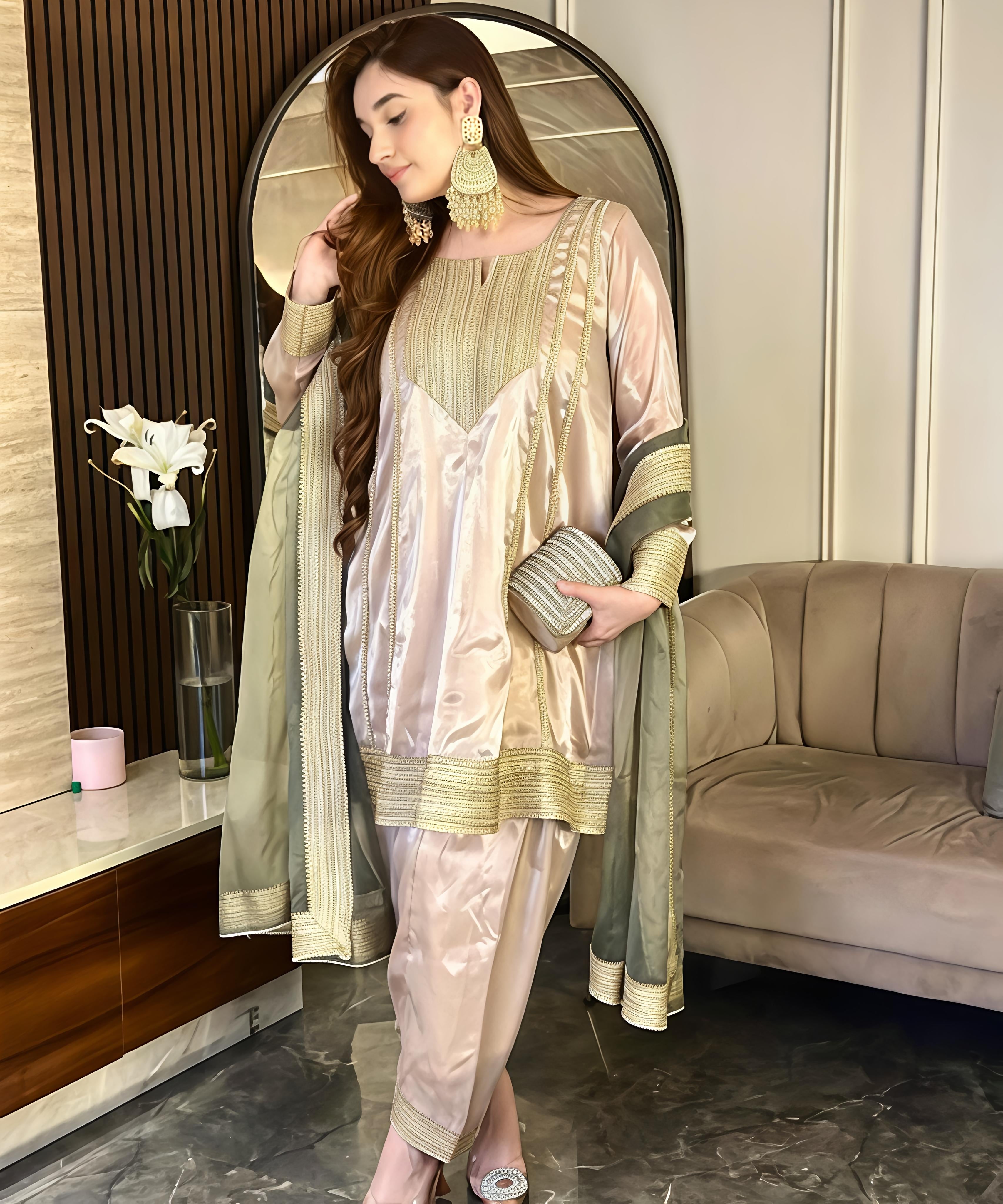 Talara Jimichu Light Beige Suit