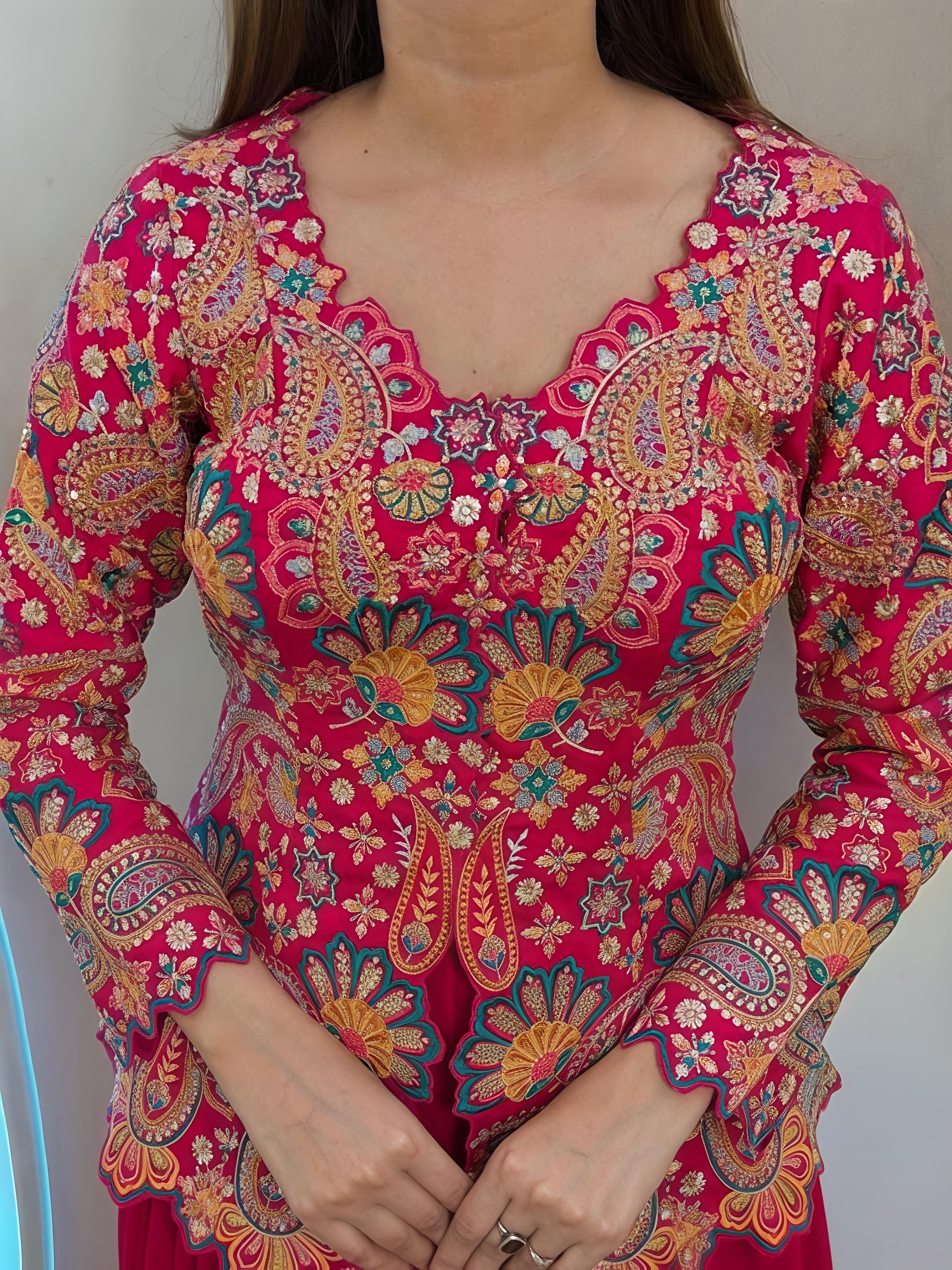 Rani Pink Sharara Style Cord Set