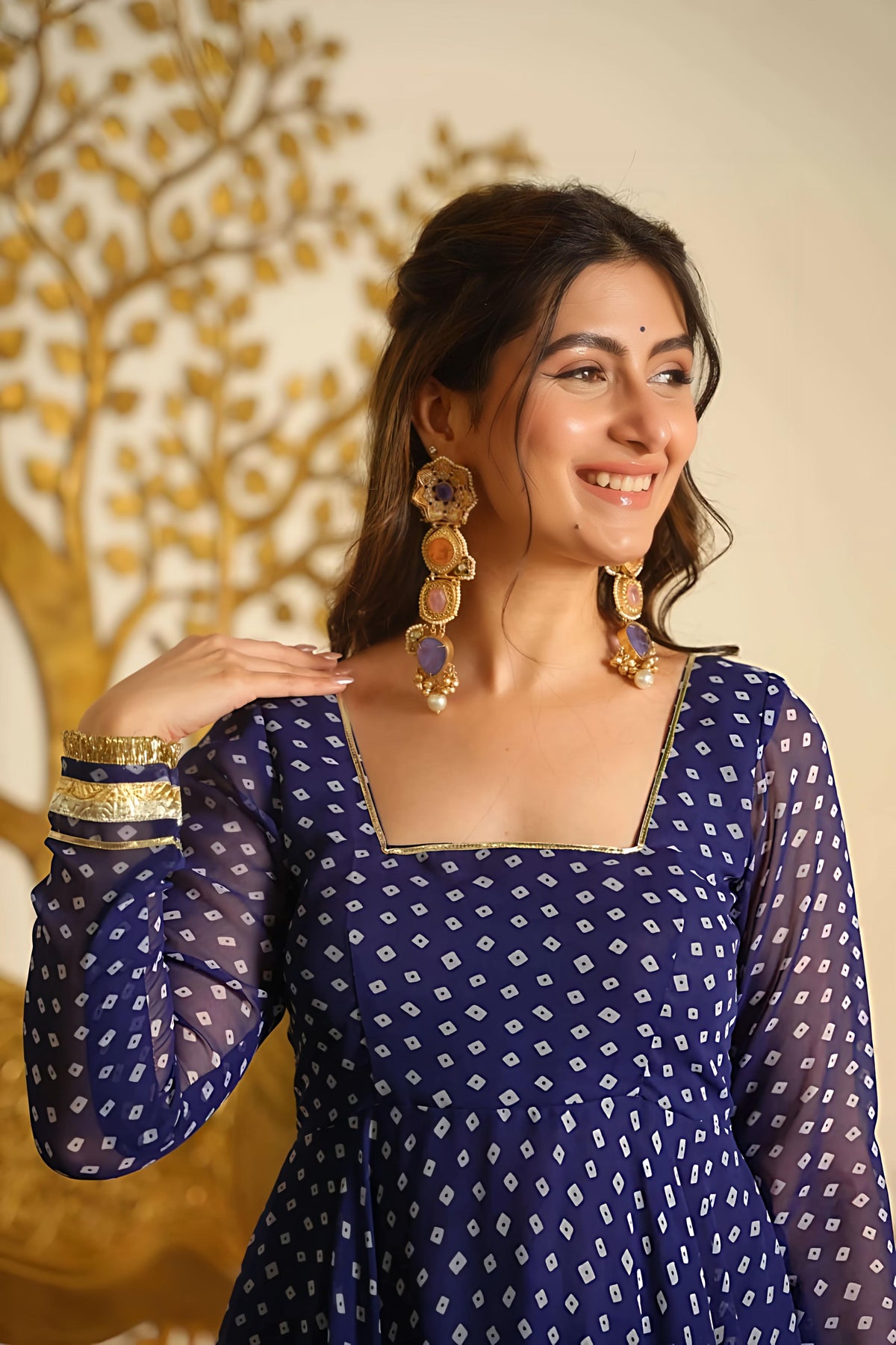 Geet Bandhej Suit Set