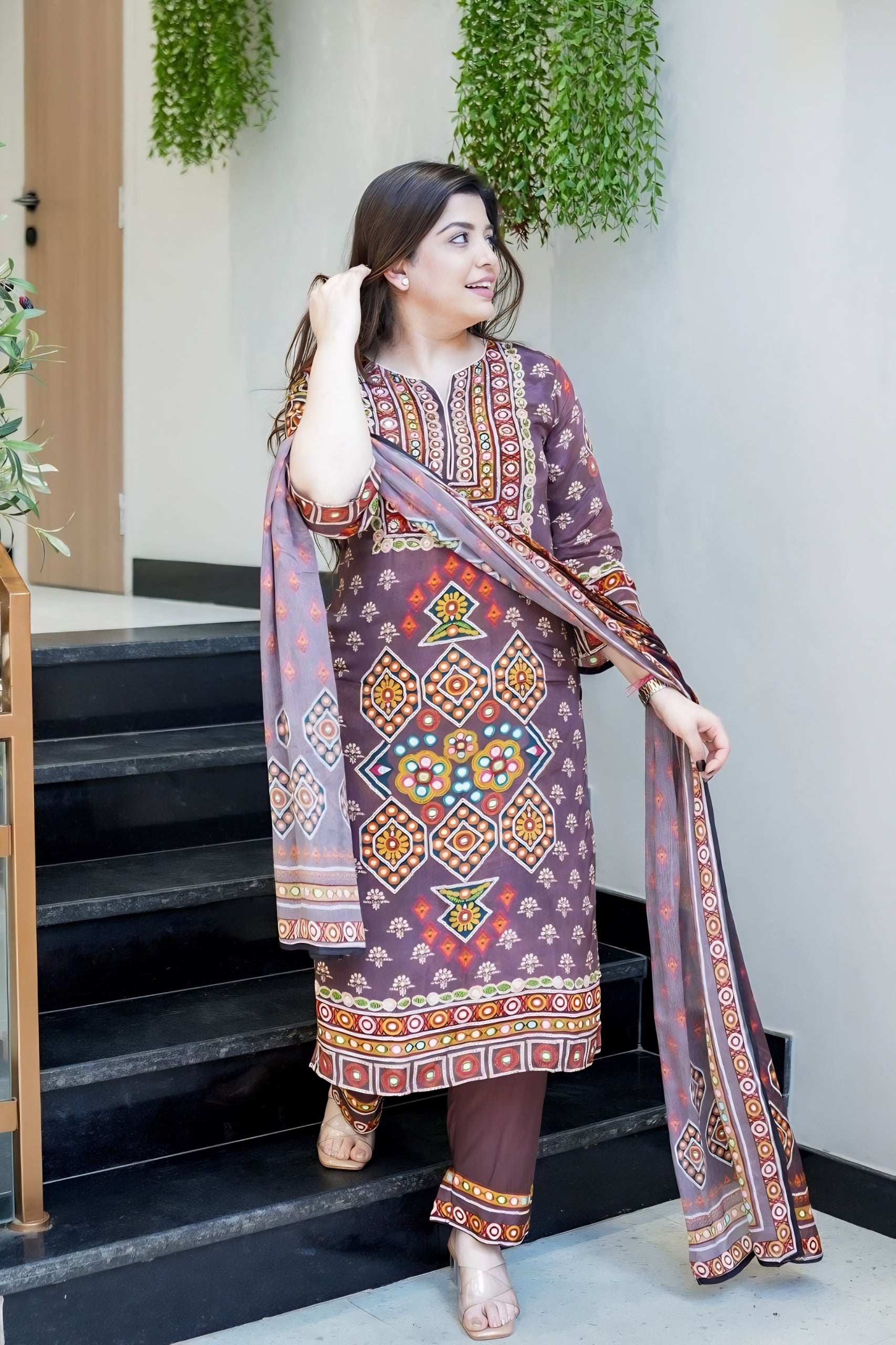 Designer Pure Burbary Silk Kurta Set