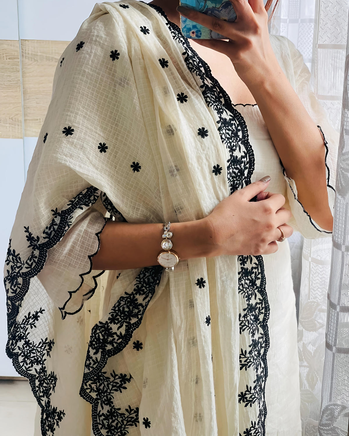 Kota Check Cotton Suit Set