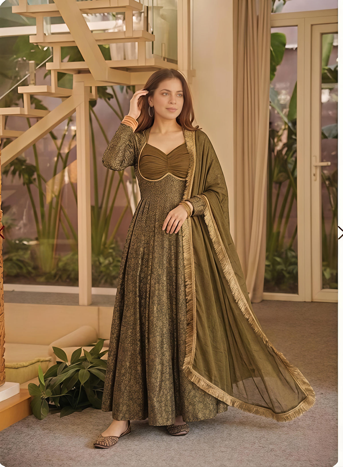 Aurelia Designer Brocade Anarkali Set