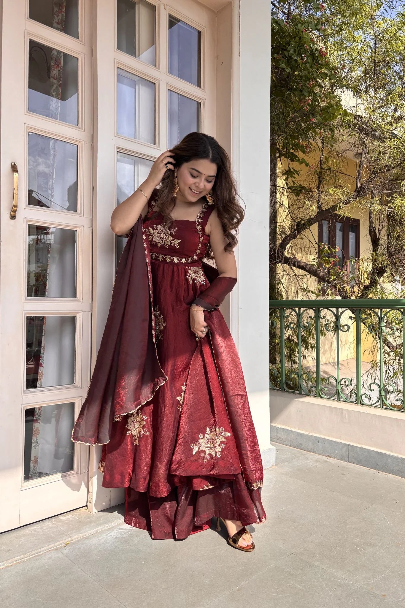 Honey Silk Suit Set