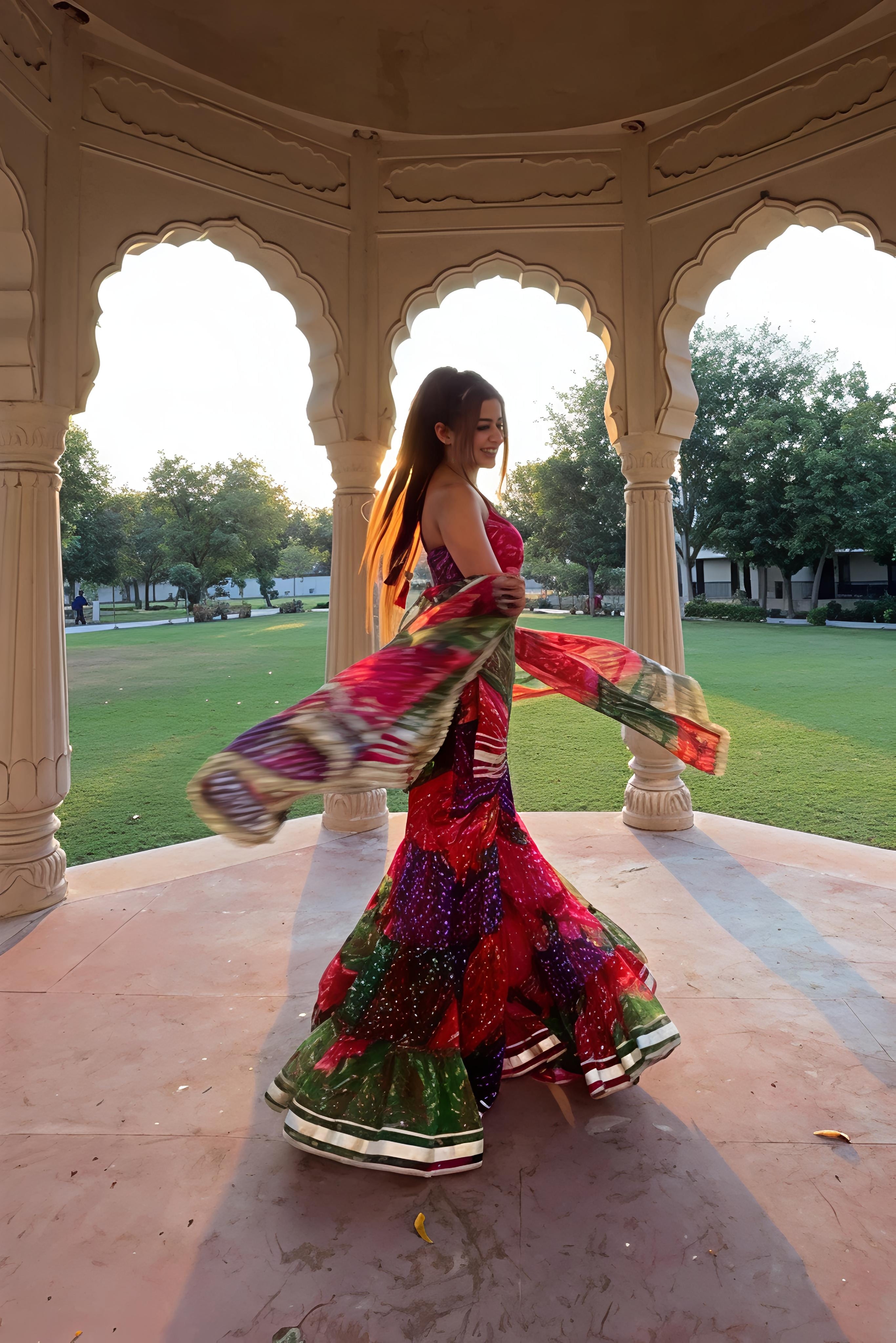 Bandhani Print Sharara Set