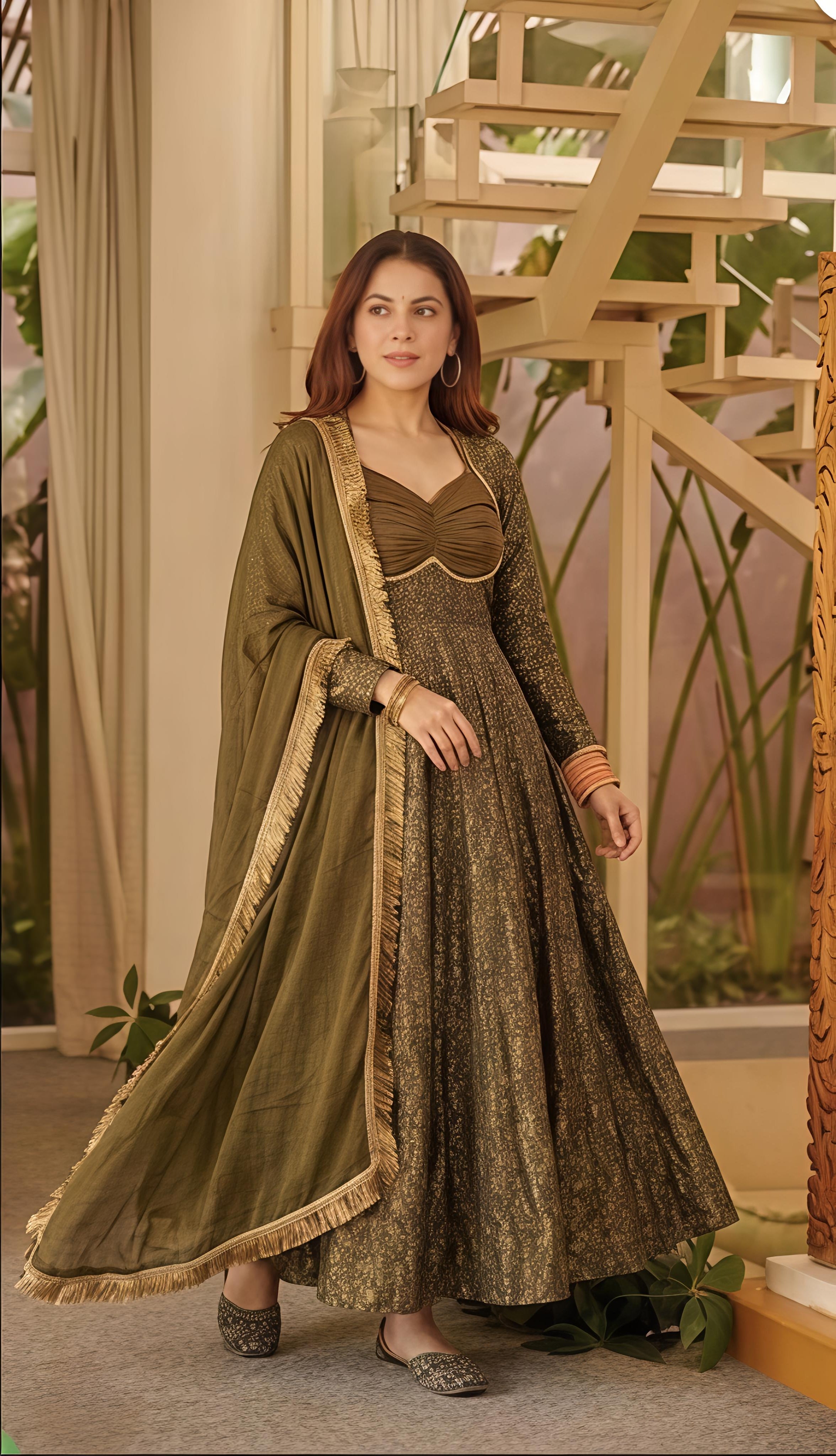Aurelia Designer Brocade Anarkali Set