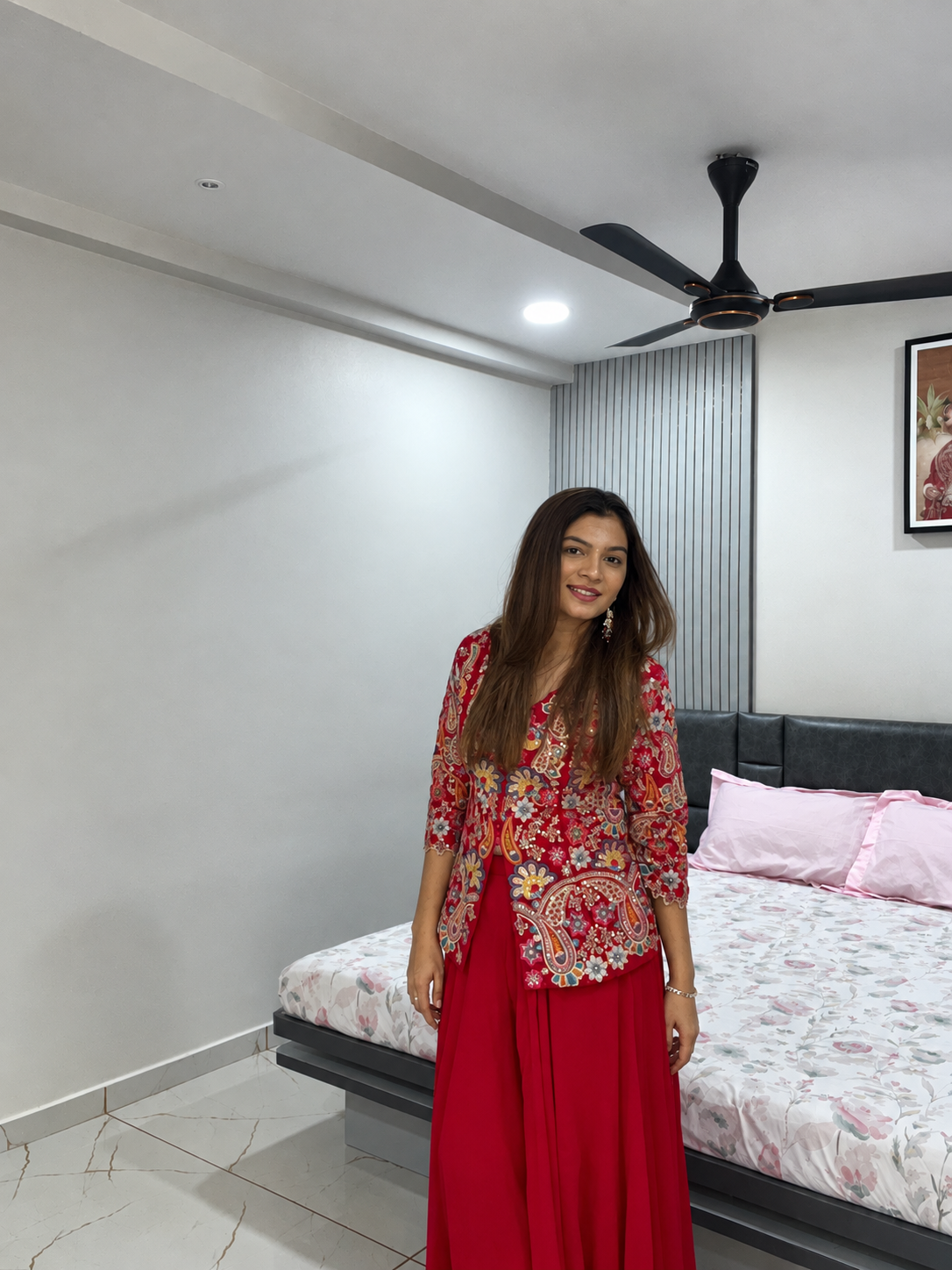 Rani Pink Sharara Style Cord Set