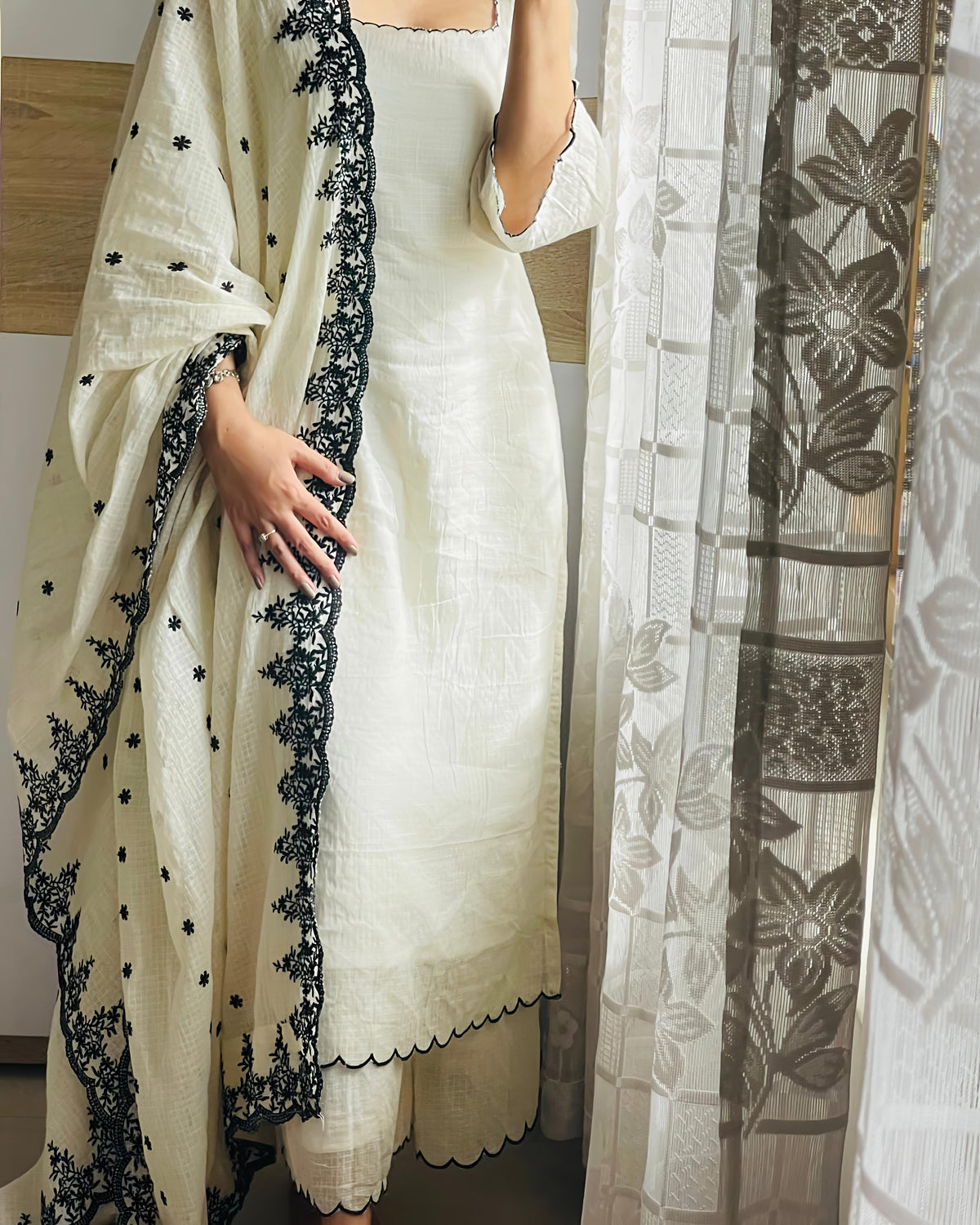 Kota Check Cotton Suit Set