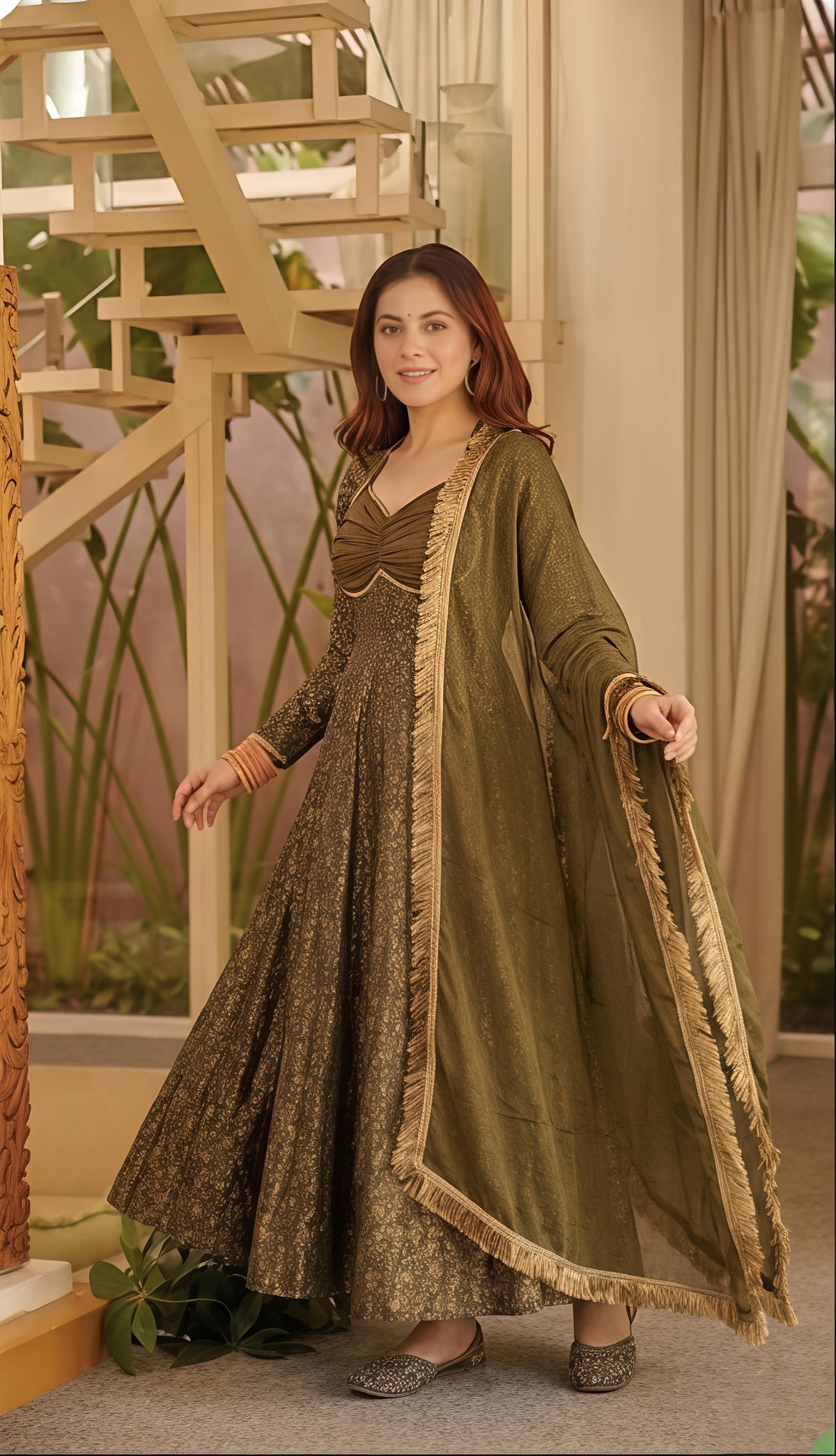 Aurelia Designer Brocade Anarkali Set