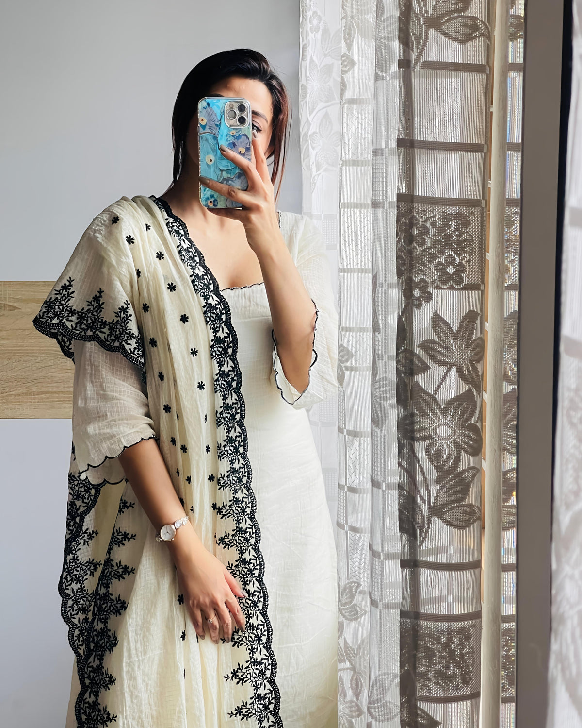 Kota Check Cotton Suit Set