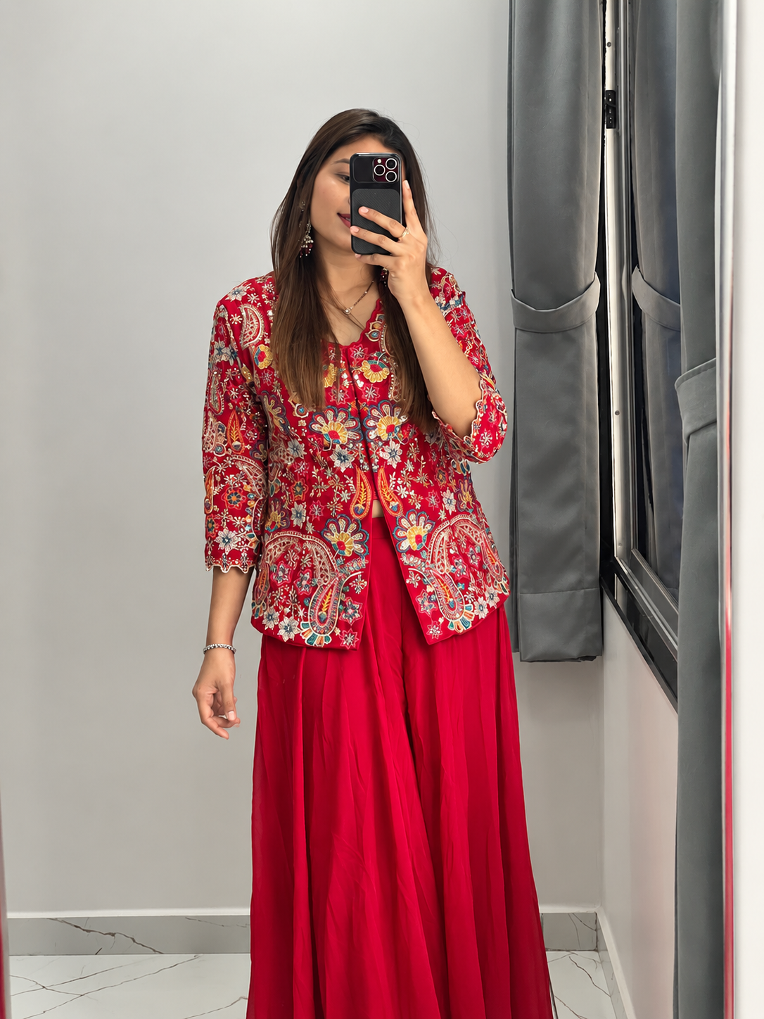 Rani Pink Sharara Style Cord Set