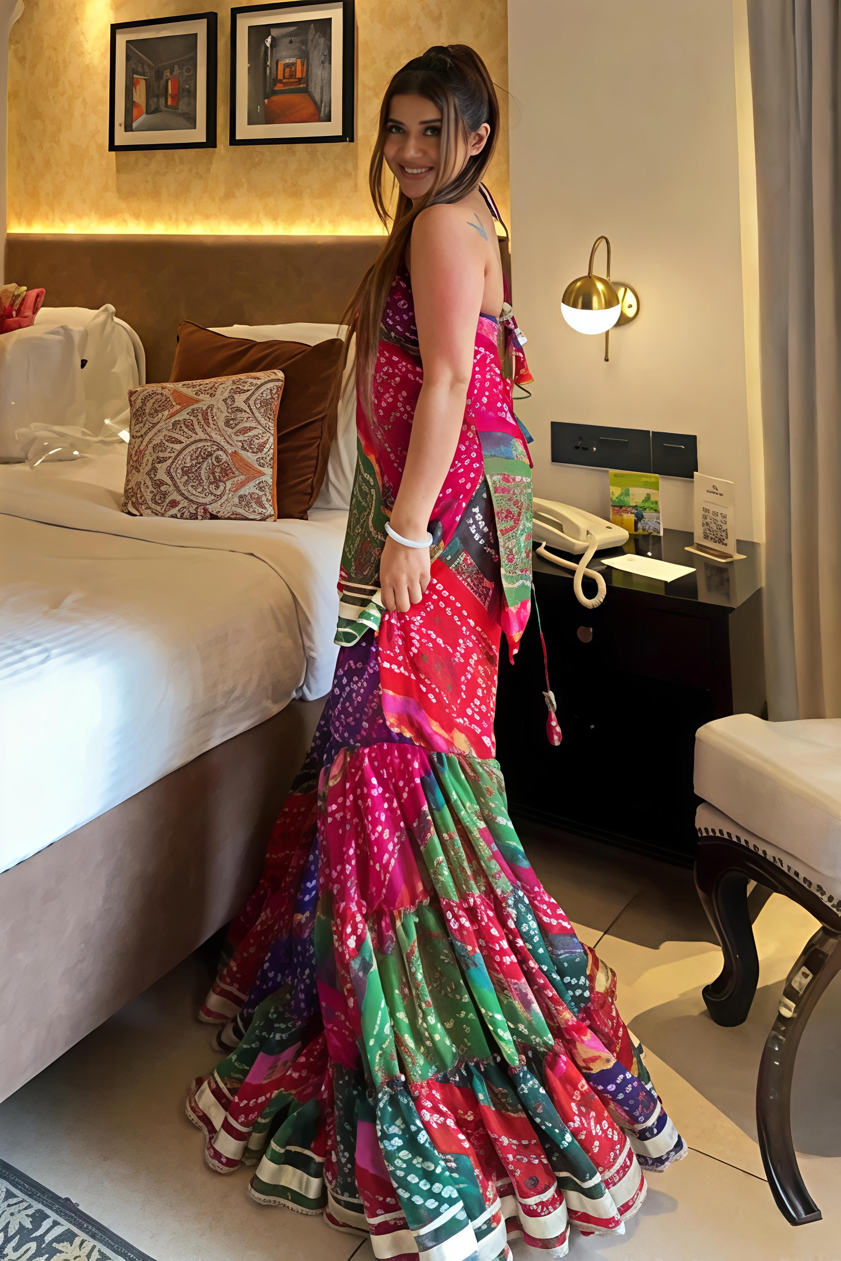 Bandhani Print Sharara Set