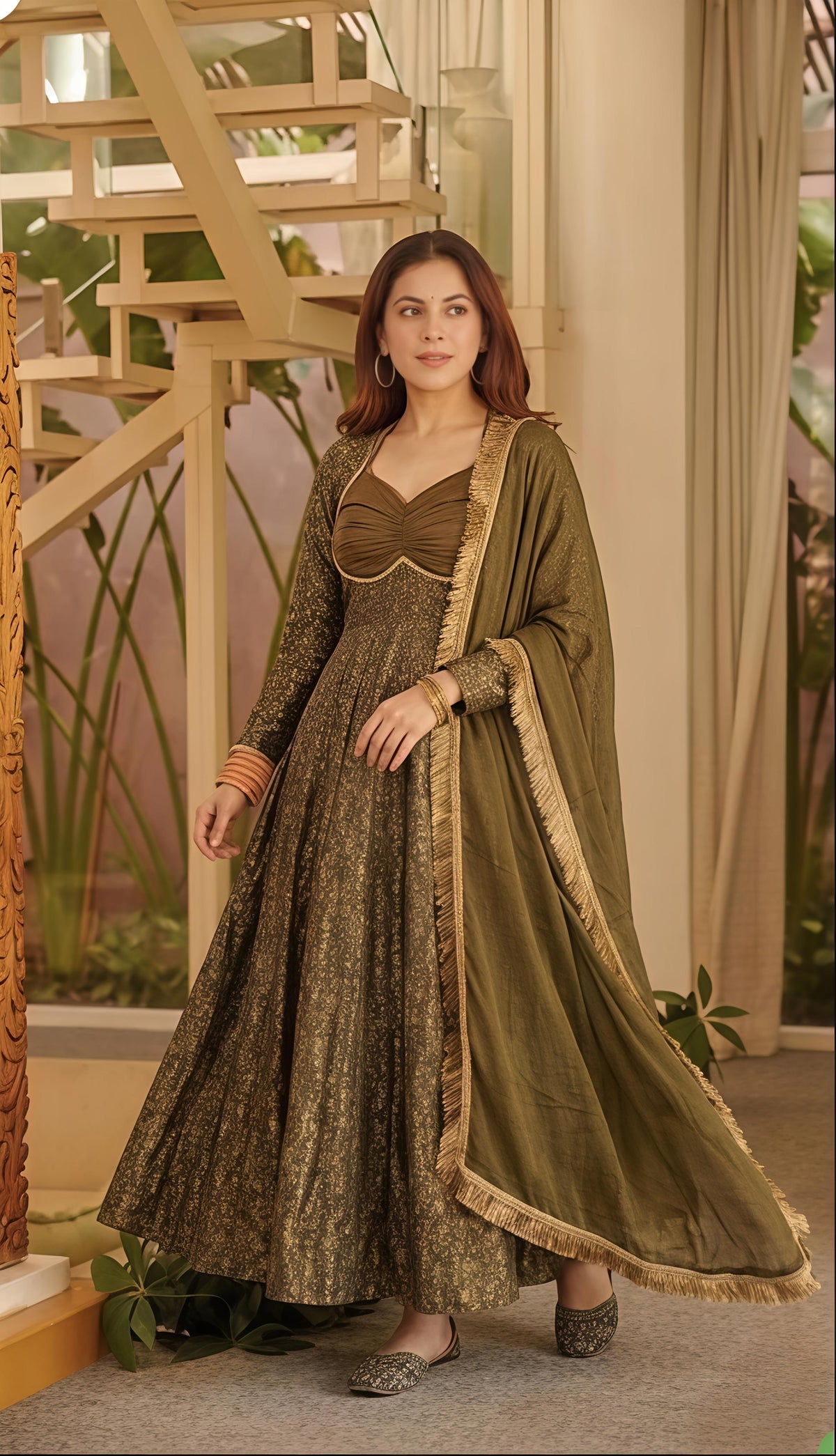 Aurelia Designer Brocade Anarkali Set