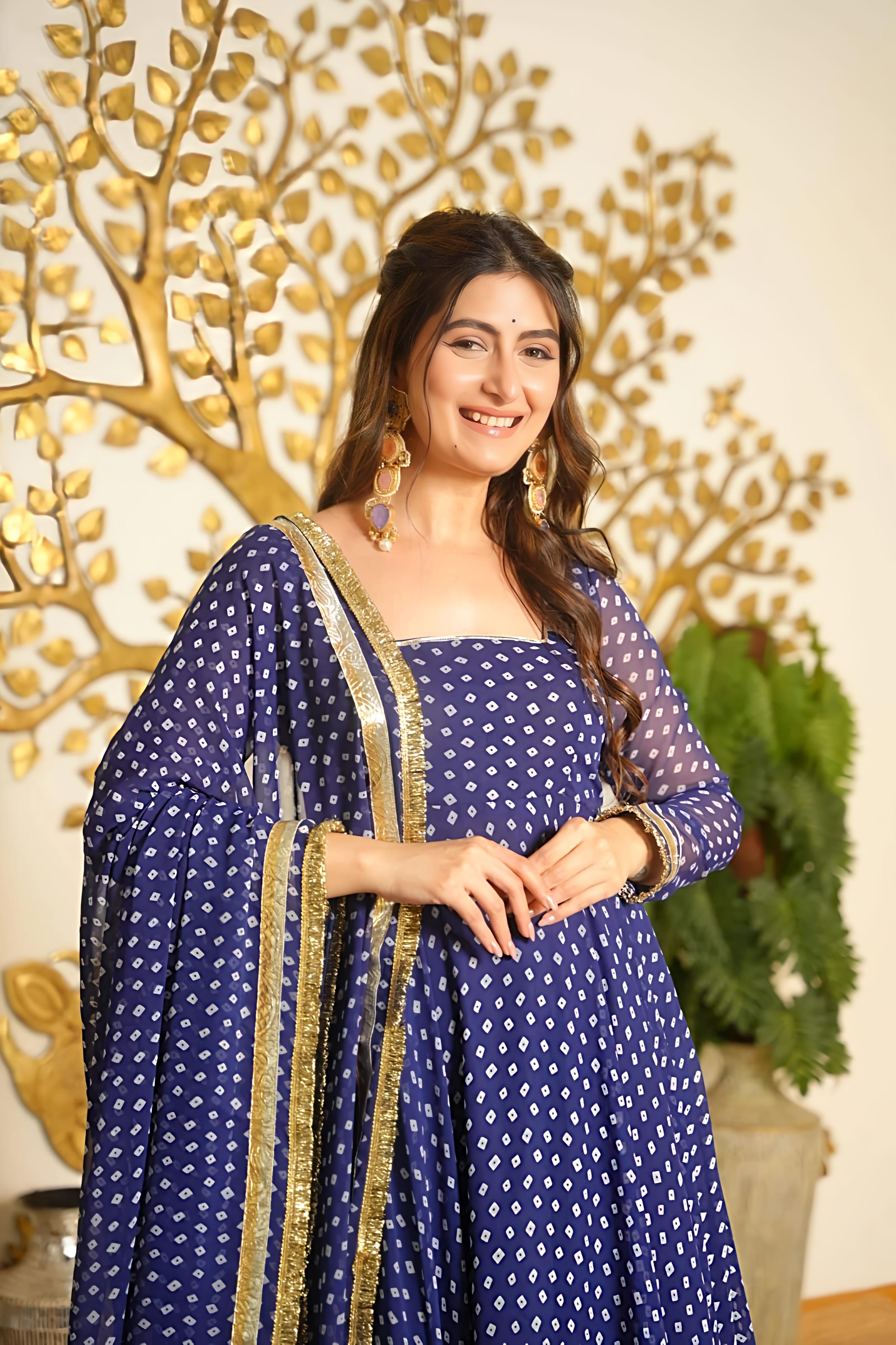 Geet Bandhej Suit Set