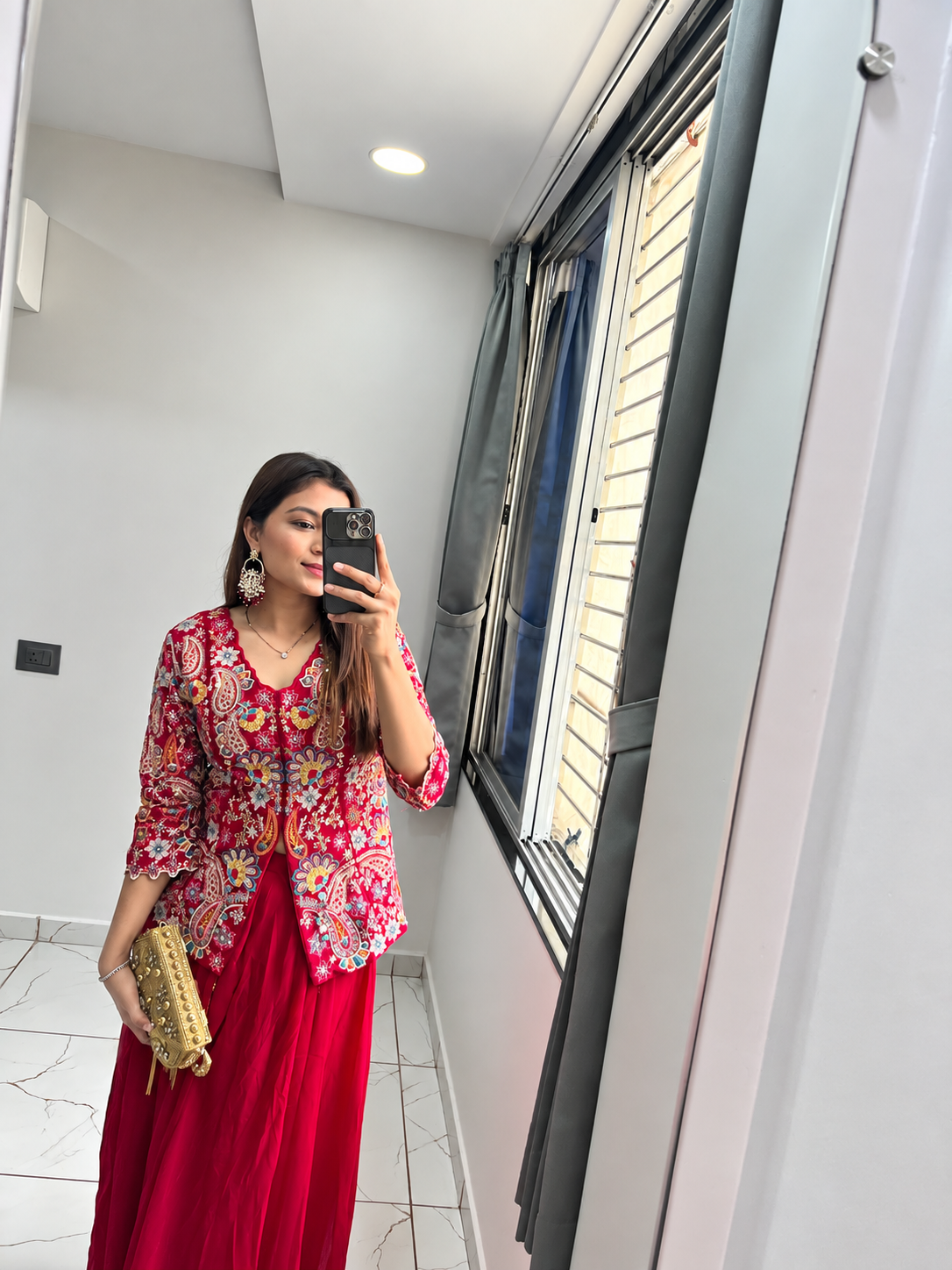 Rani Pink Sharara Style Cord Set