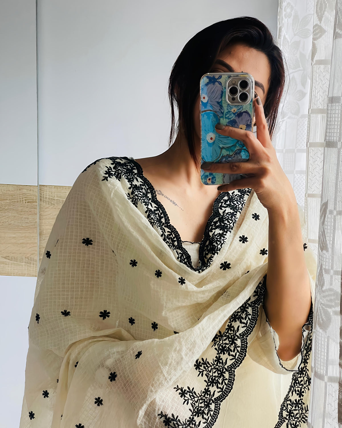 Kota Check Cotton Suit Set