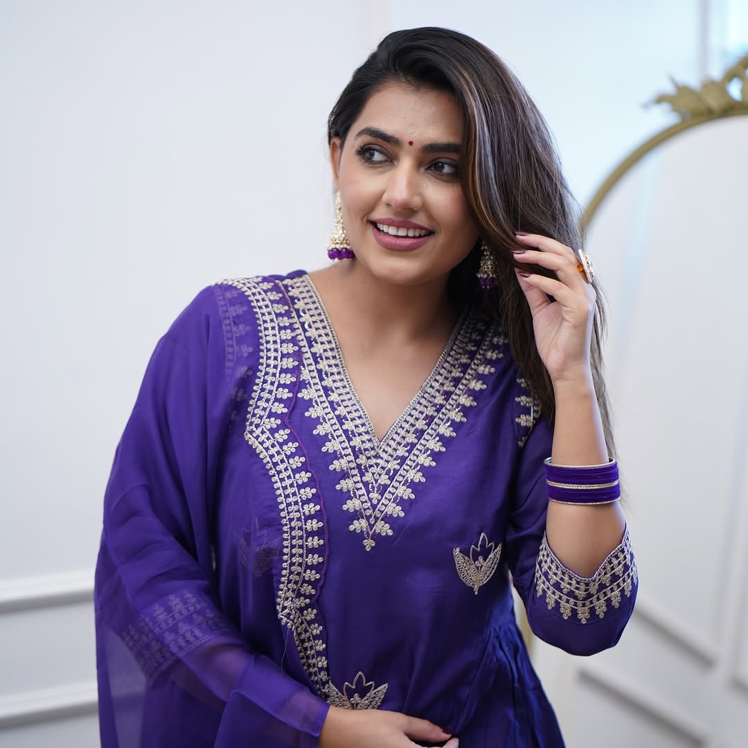 Chanderi Silk Anarkali Suit Set