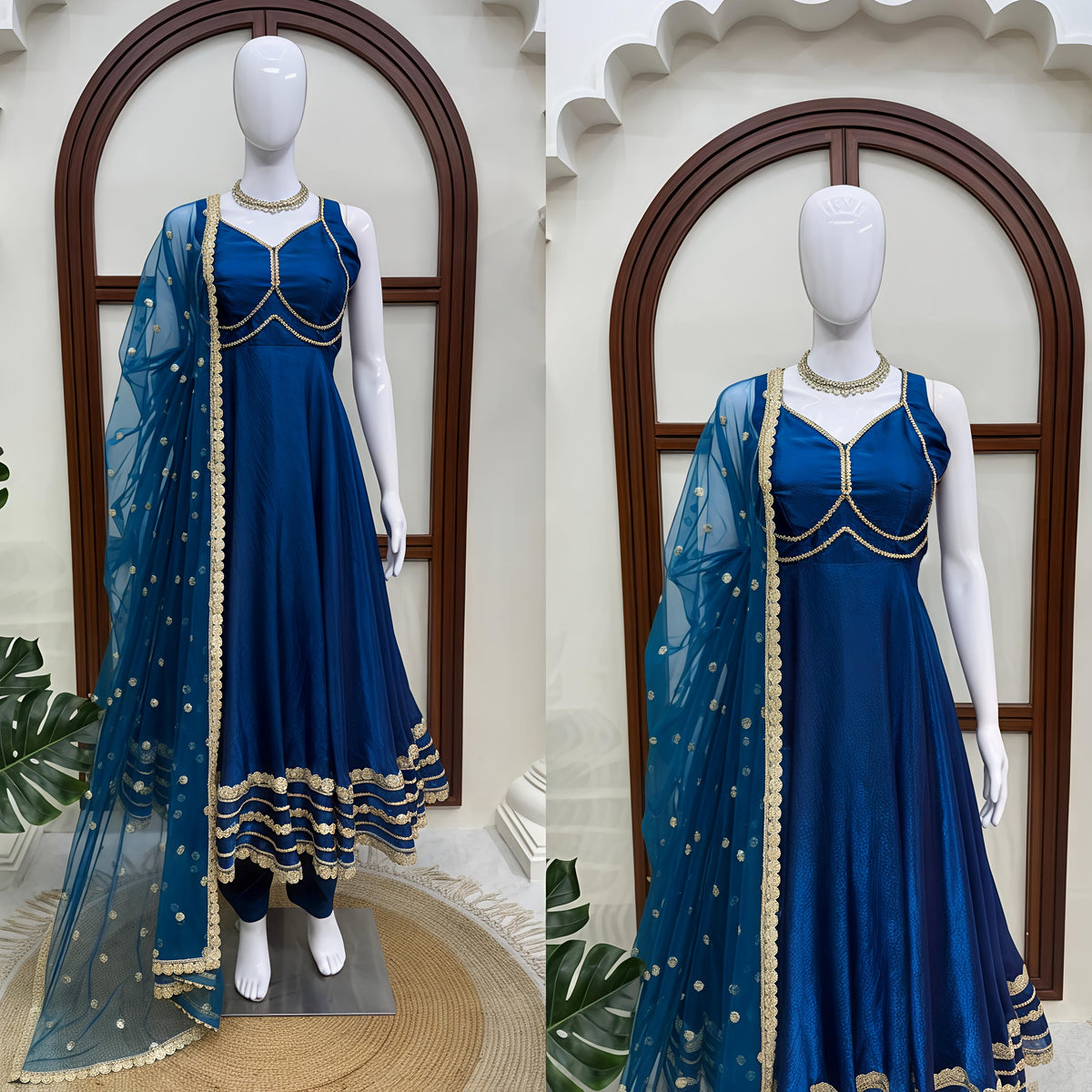 Elegant Gown With Pent Set