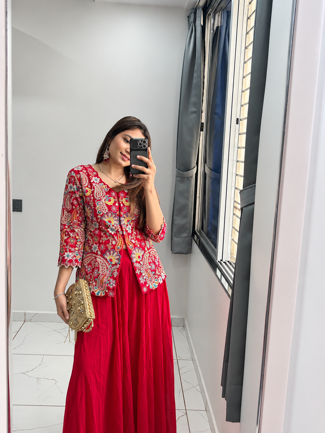 Rani Pink Sharara Style Cord Set