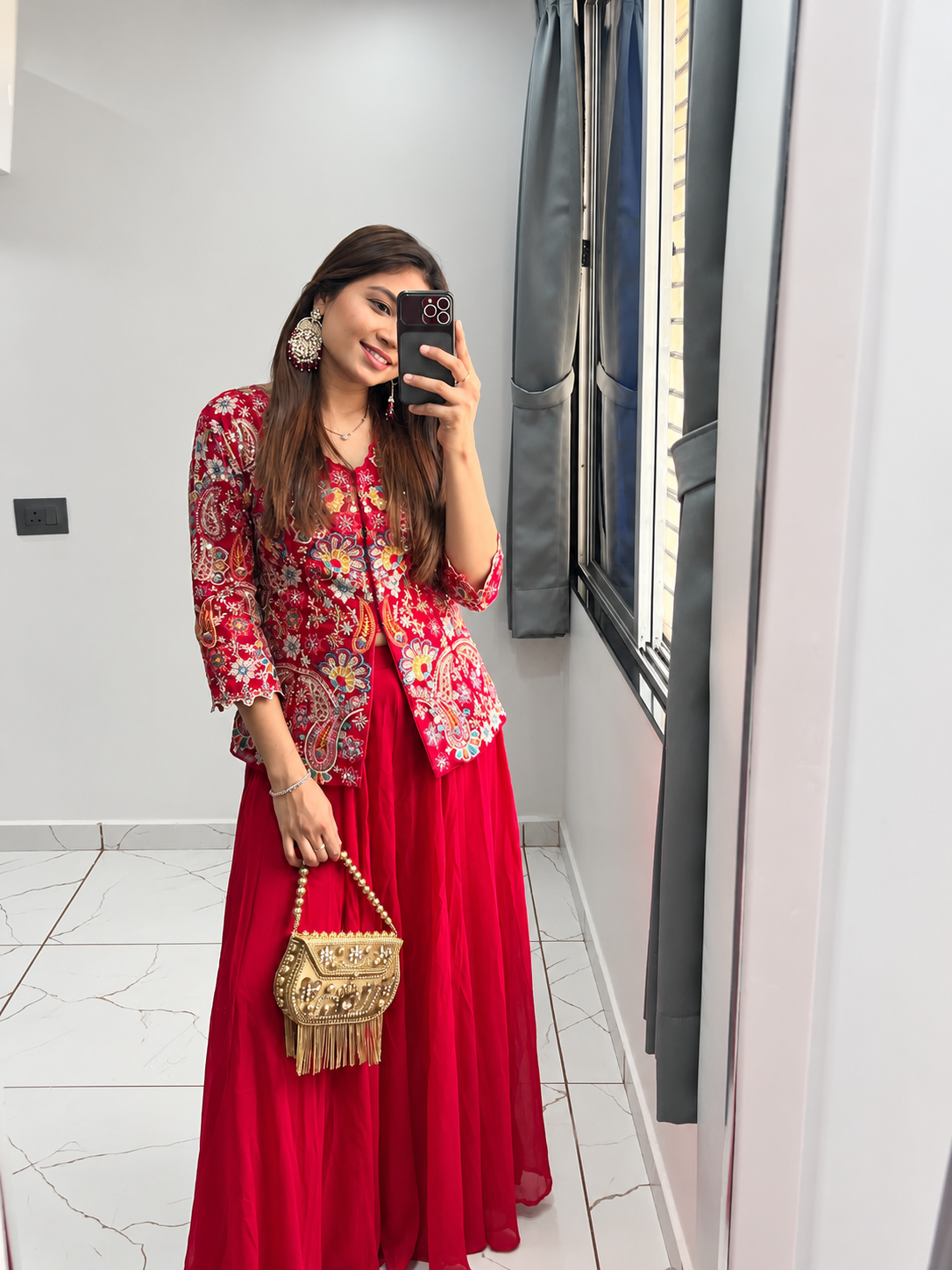Rani Pink Sharara Style Cord Set