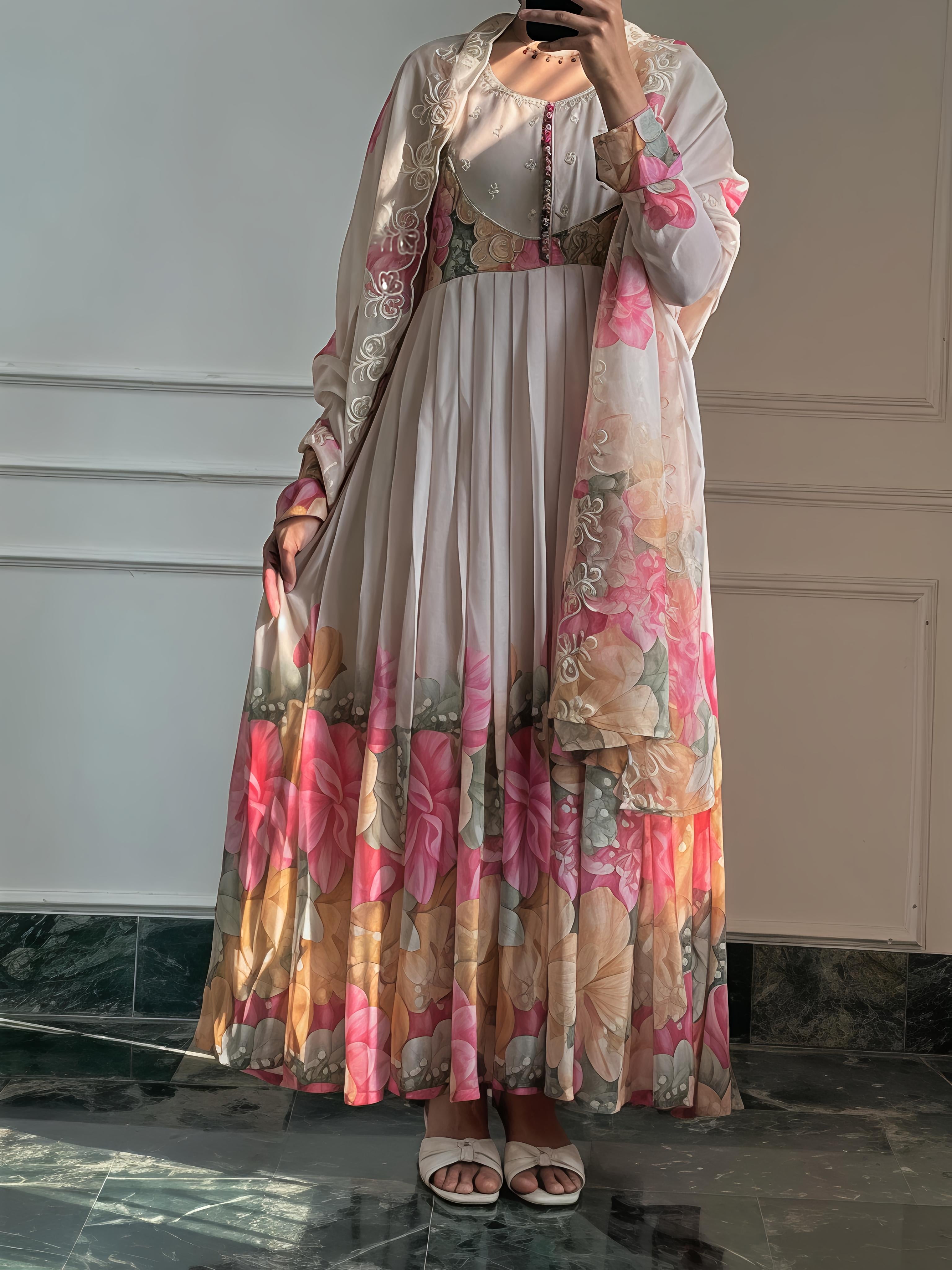 Rasa Floral Embroidered Anarkali Suit Set