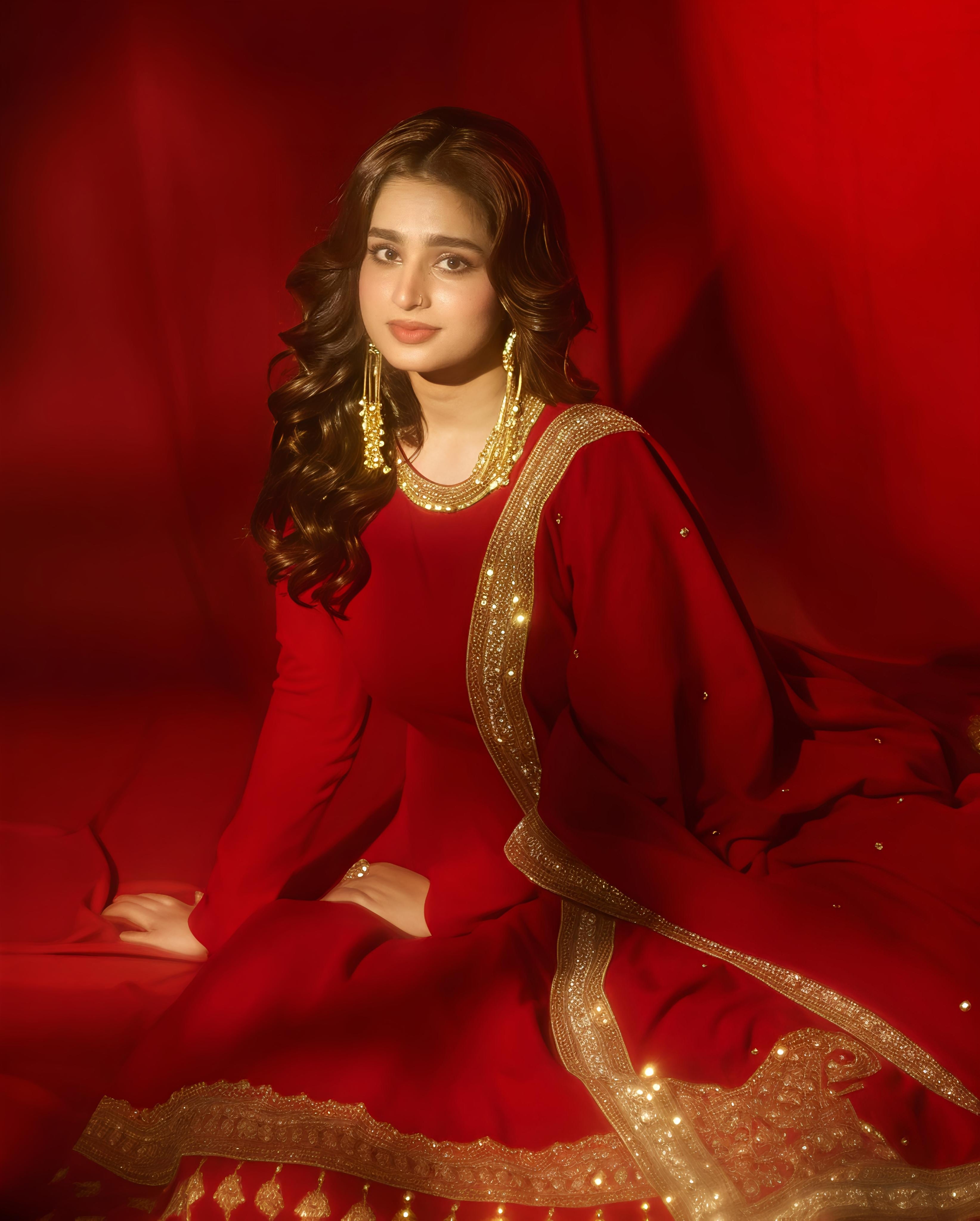 Vichitra Silk Sequins Gown Set