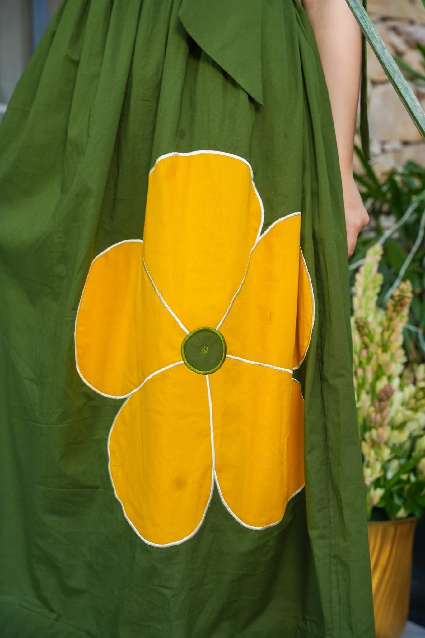 Applique Patchwork Flare Gown