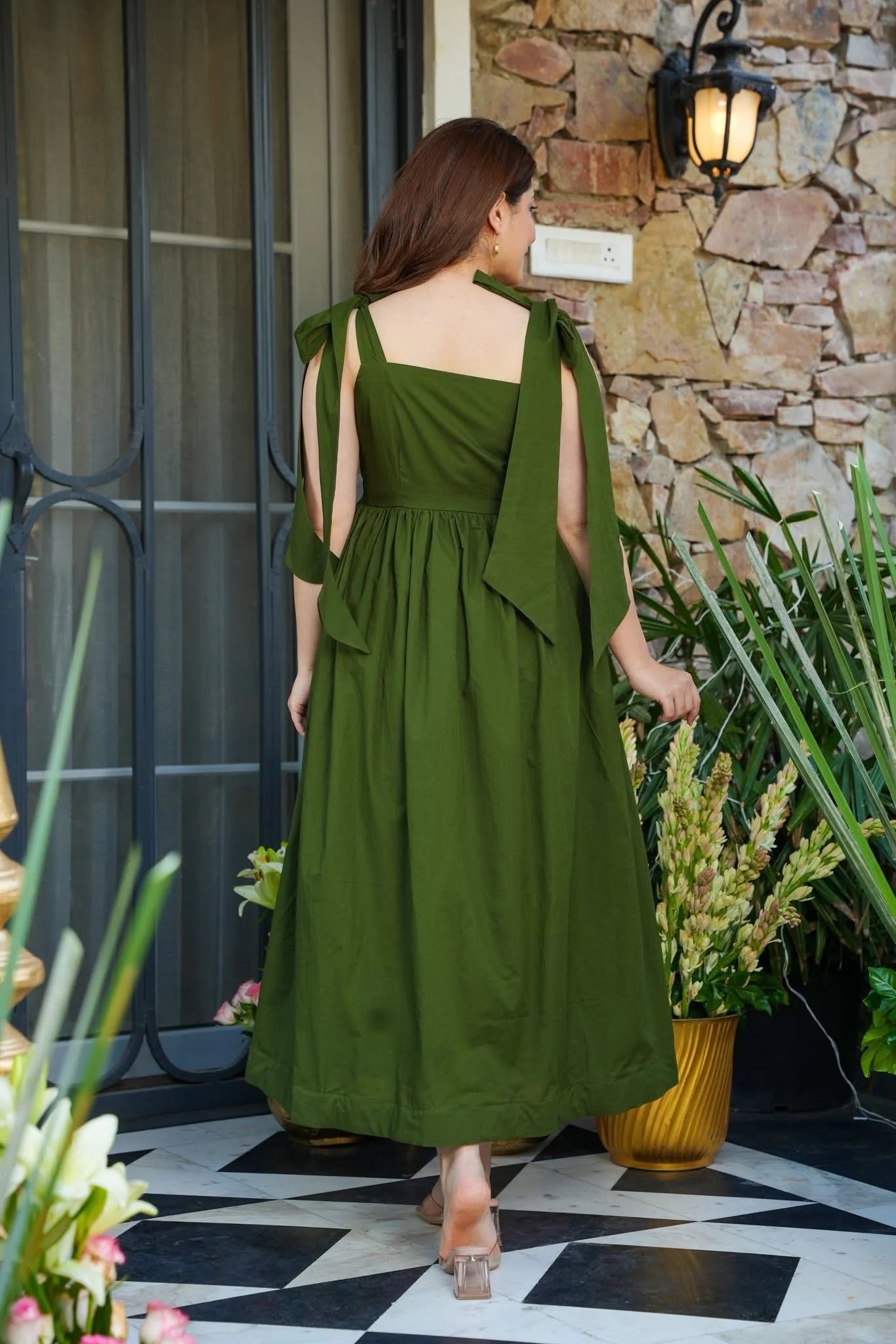 Applique Patchwork Flare Gown