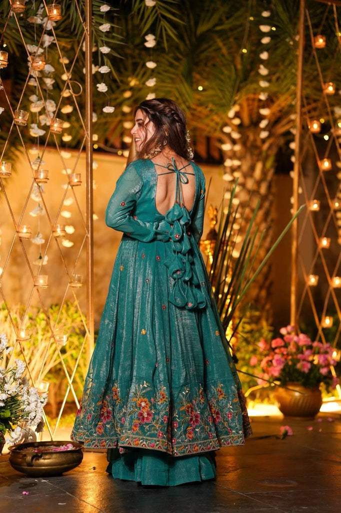 Rama Crunchy Silk Party Wear Embroidery Suit Set